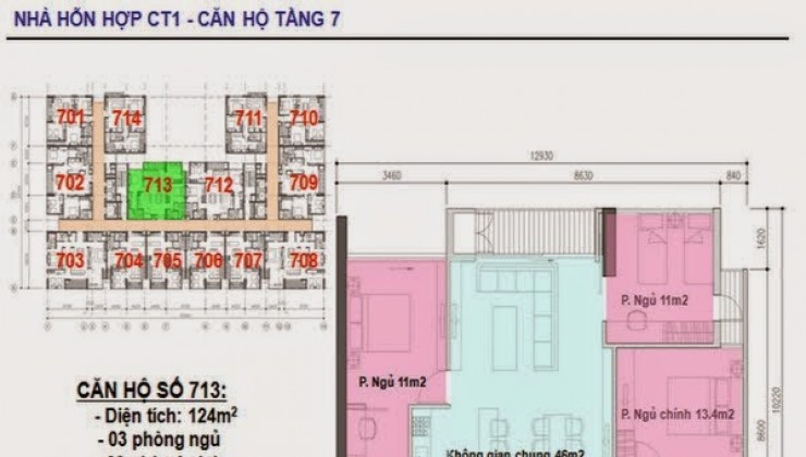 Chính chủ bán căn 3ngủ3vs 124m2 tòa CT1 dự án Dream Town Tây Mỗ nội thất liền tường giá chỉ 3tỷ450